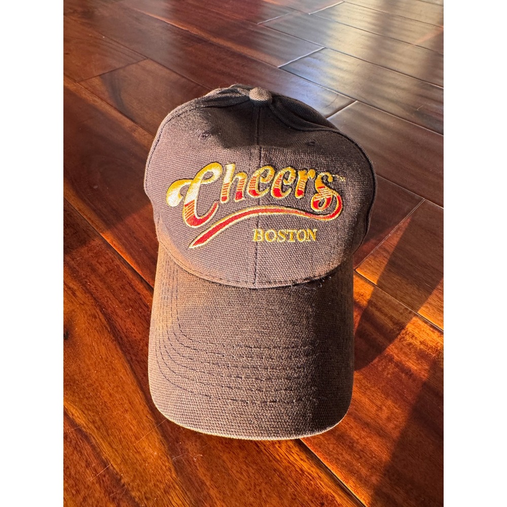 Cheers Boston Baseball Cap Hat Brown Embroidered Logo Adjustable Strapback
